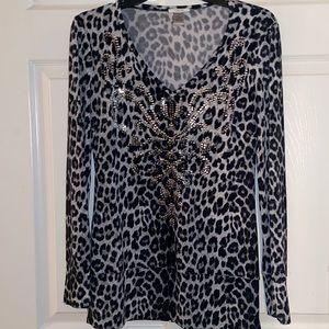 CACHÉ Cheetah Blouse